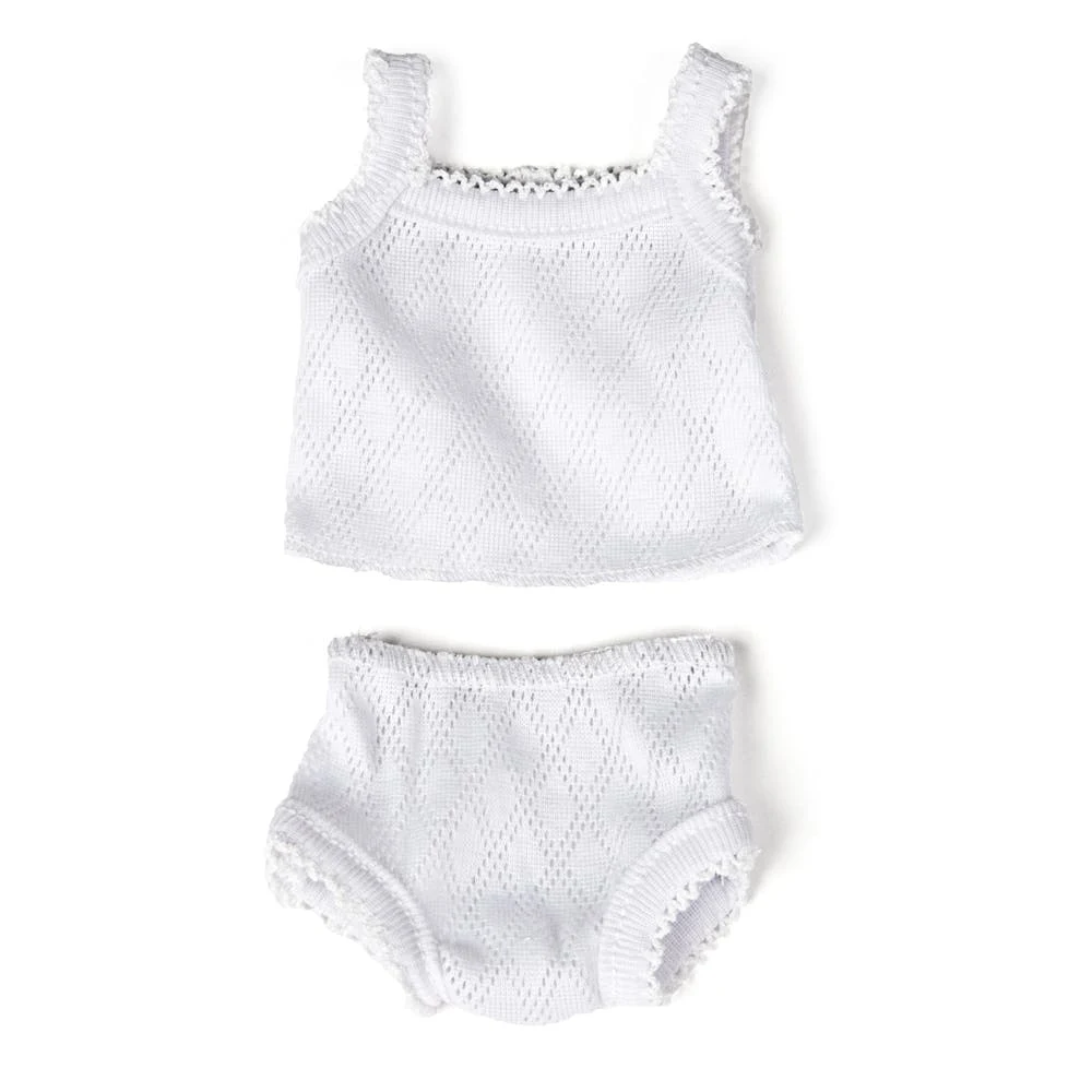 Baby Doll Underwear Sets - White 12" 1