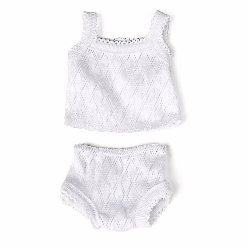Baby Doll Underwear Sets - White 12"