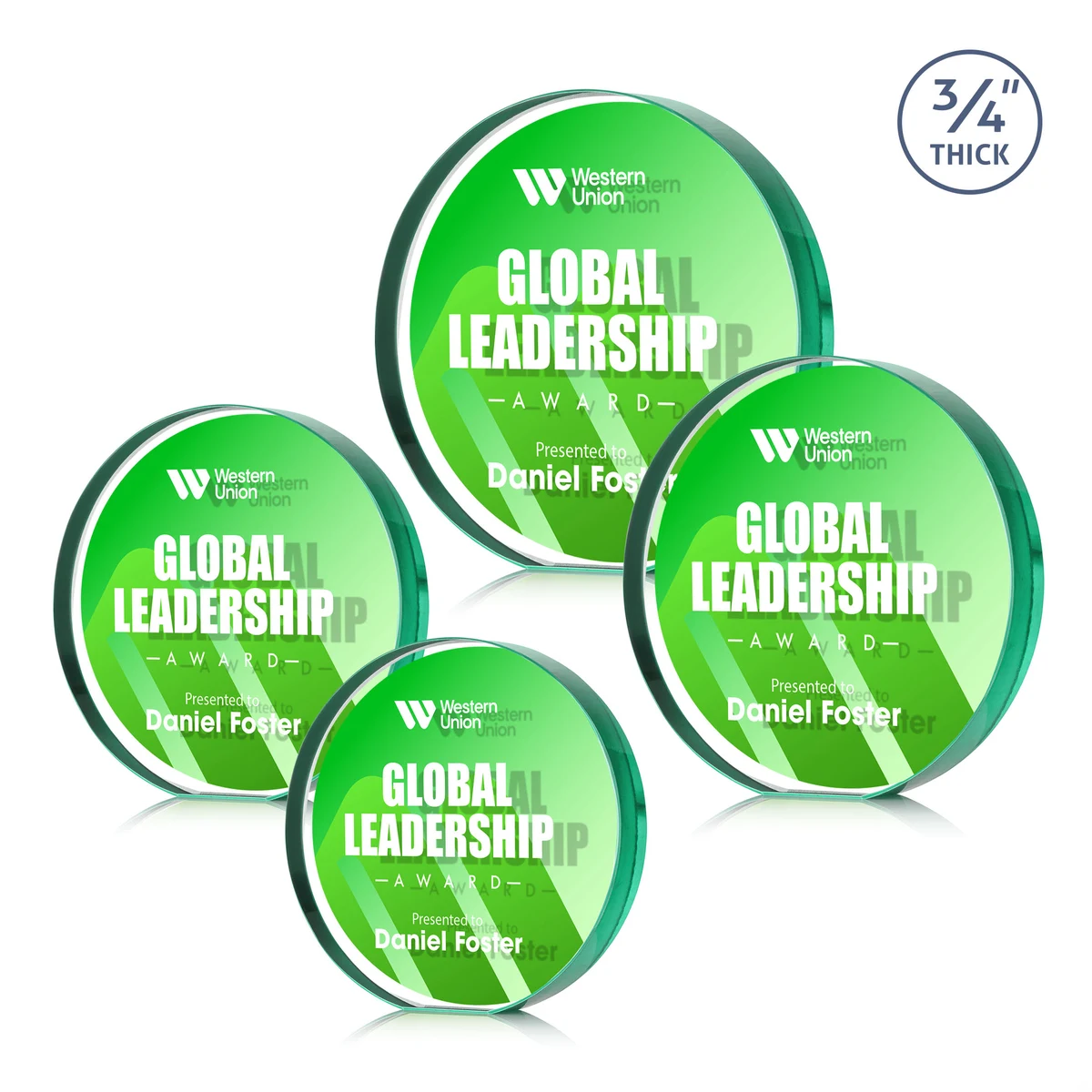 Gainsborough Circle VividPrint™ Double Sided Award - Emerald 1