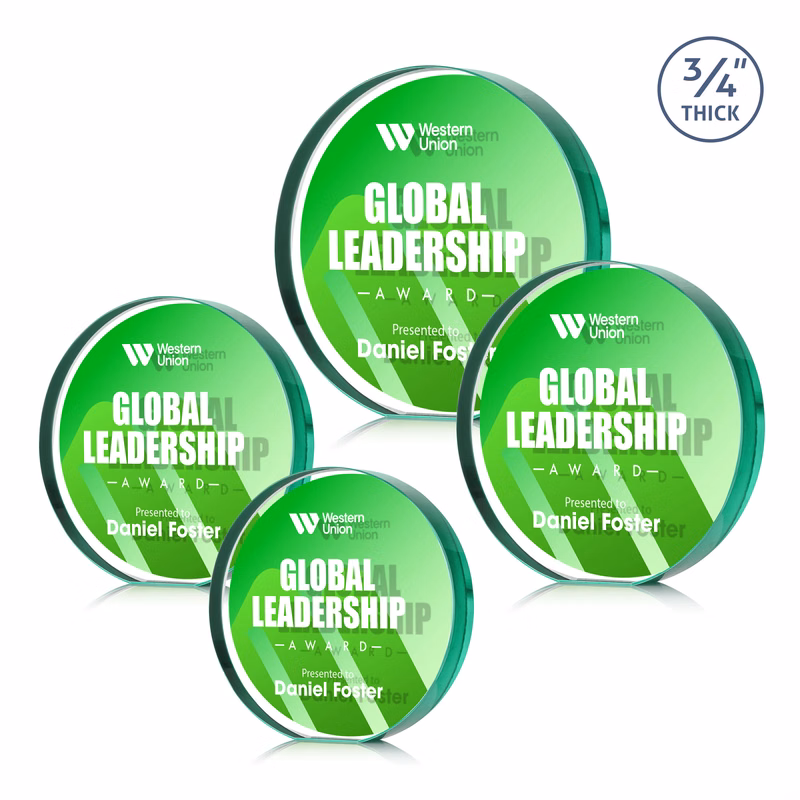 Gainsborough Circle VividPrint™ Double Sided Award - Emerald