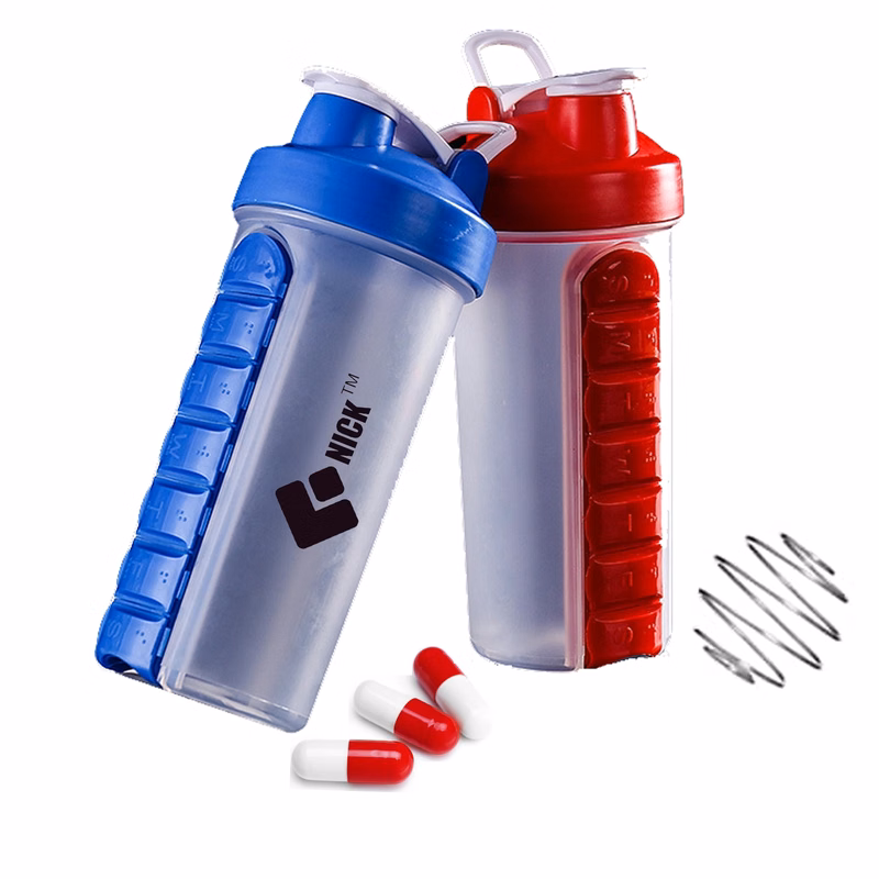 23 Oz Shake Bottle With 7 Days Pill Organizer