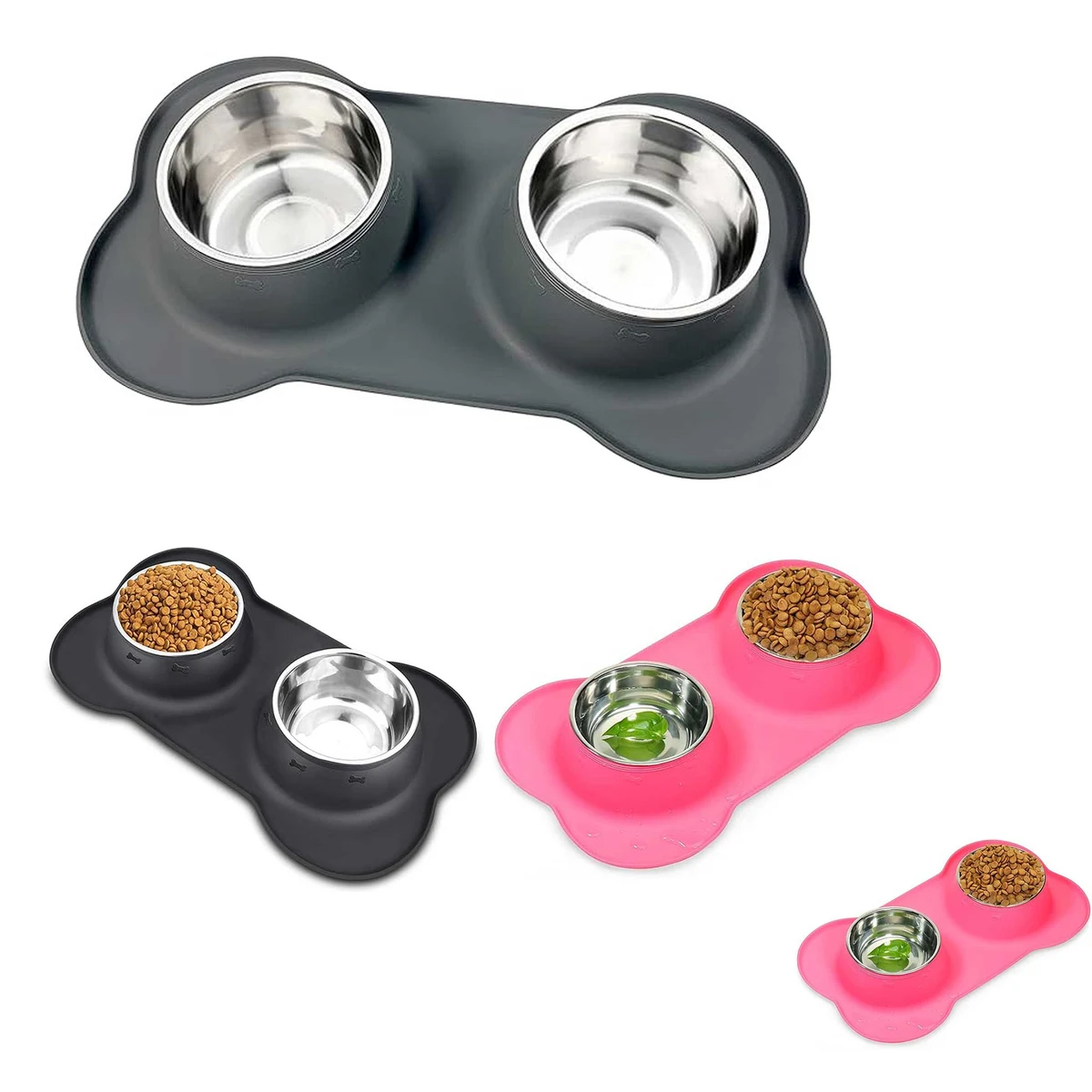 Dog Bowls 2 Stainless Steel Puppies Bowl 1