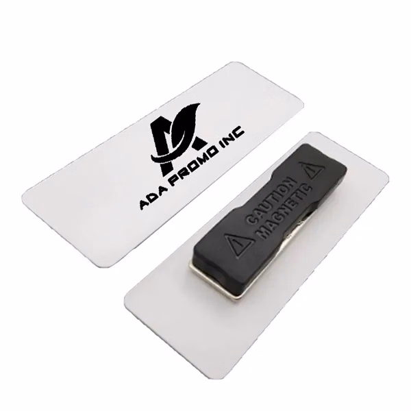 Metal Name Badge Rectangle Magnetic Back