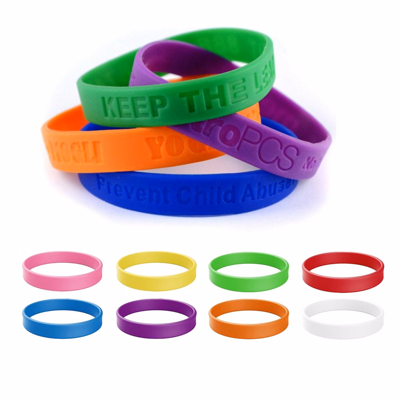 1/2" Debossed Silicone Bracelets