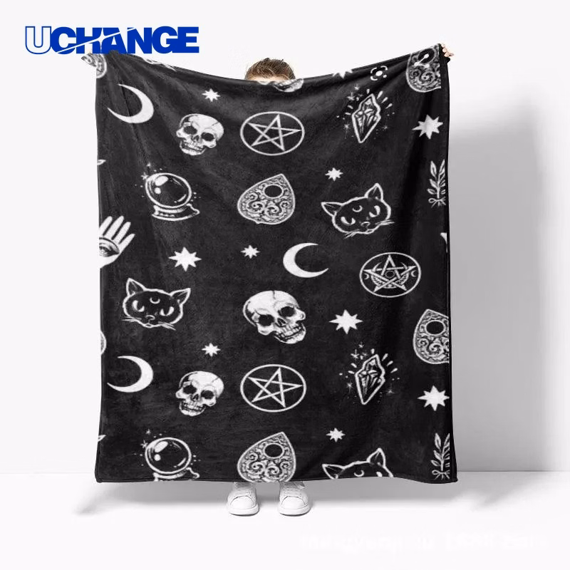 Digital Printed Flannel Blanket Cozy Throw for Home & Promotional Gifts