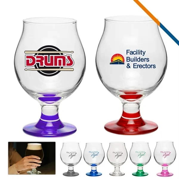 Custom 13 oz Tulip Shape Beer Glasses — Professional Event Branding 1