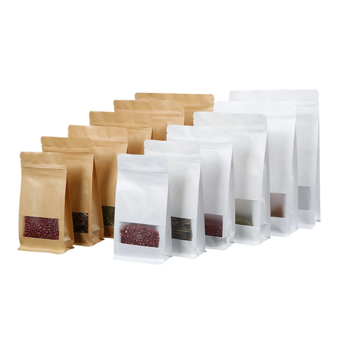 5.5" x 7.9" Stand Up Bags With Matte Window 1