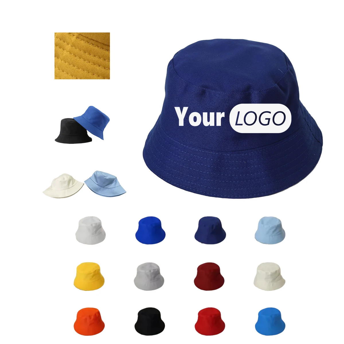 Breathable Cotton Blend Bucket Hat 1
