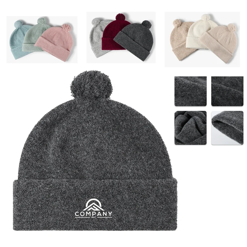 Pom Pom Beanie Wool Winter Hat 1