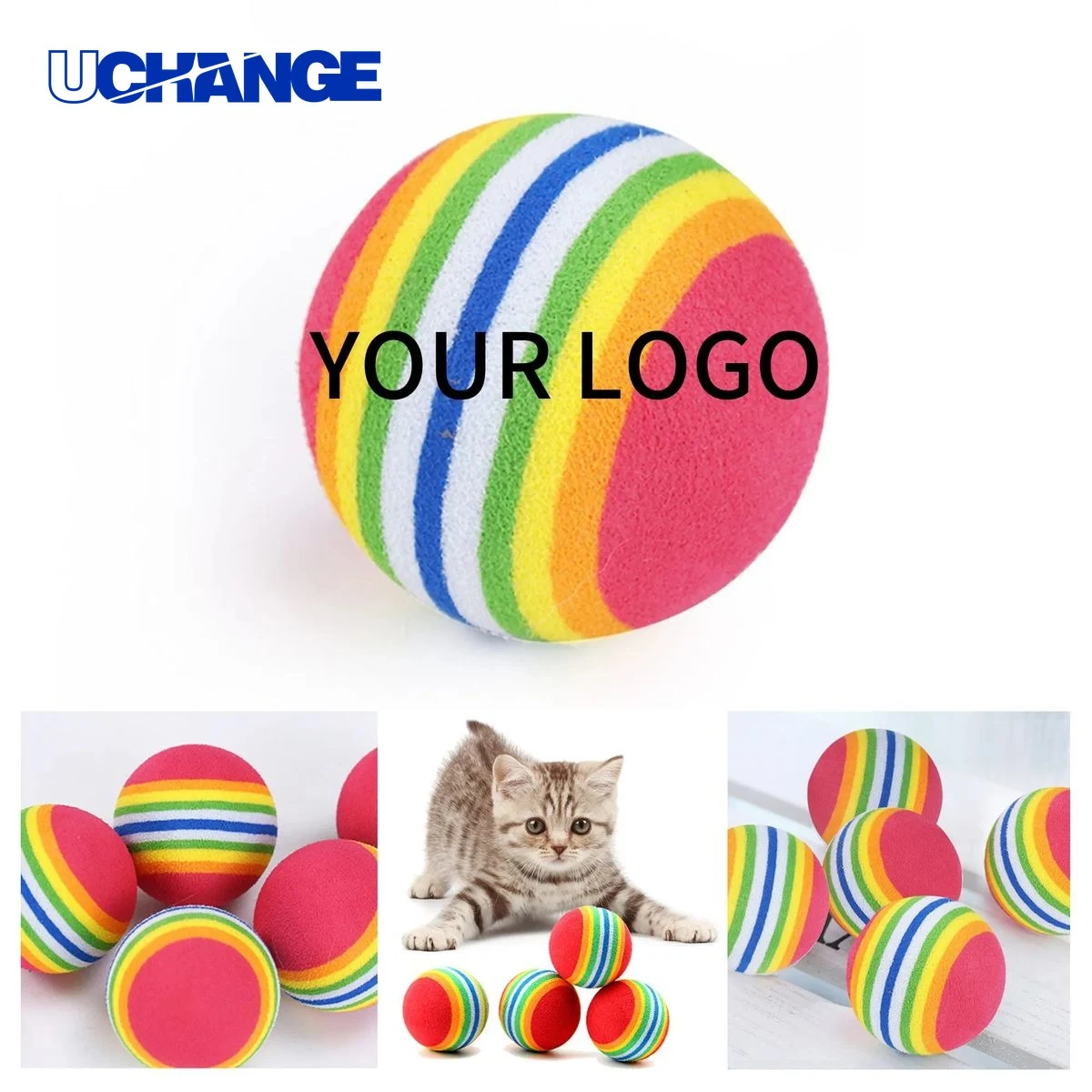 Rainbow Pet Ball Toy 1