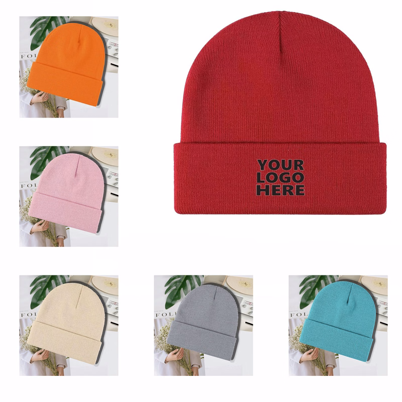 Classic Men's Warm Winter Hat Acrylic Knitted MOQ 1pcs