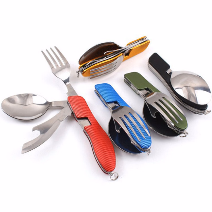 4 in 1 Stainless Steel Travel Utensil Set