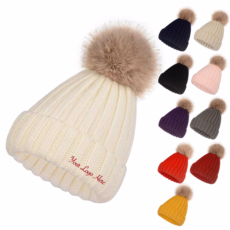 Women Winter Ski Cuffed Hat