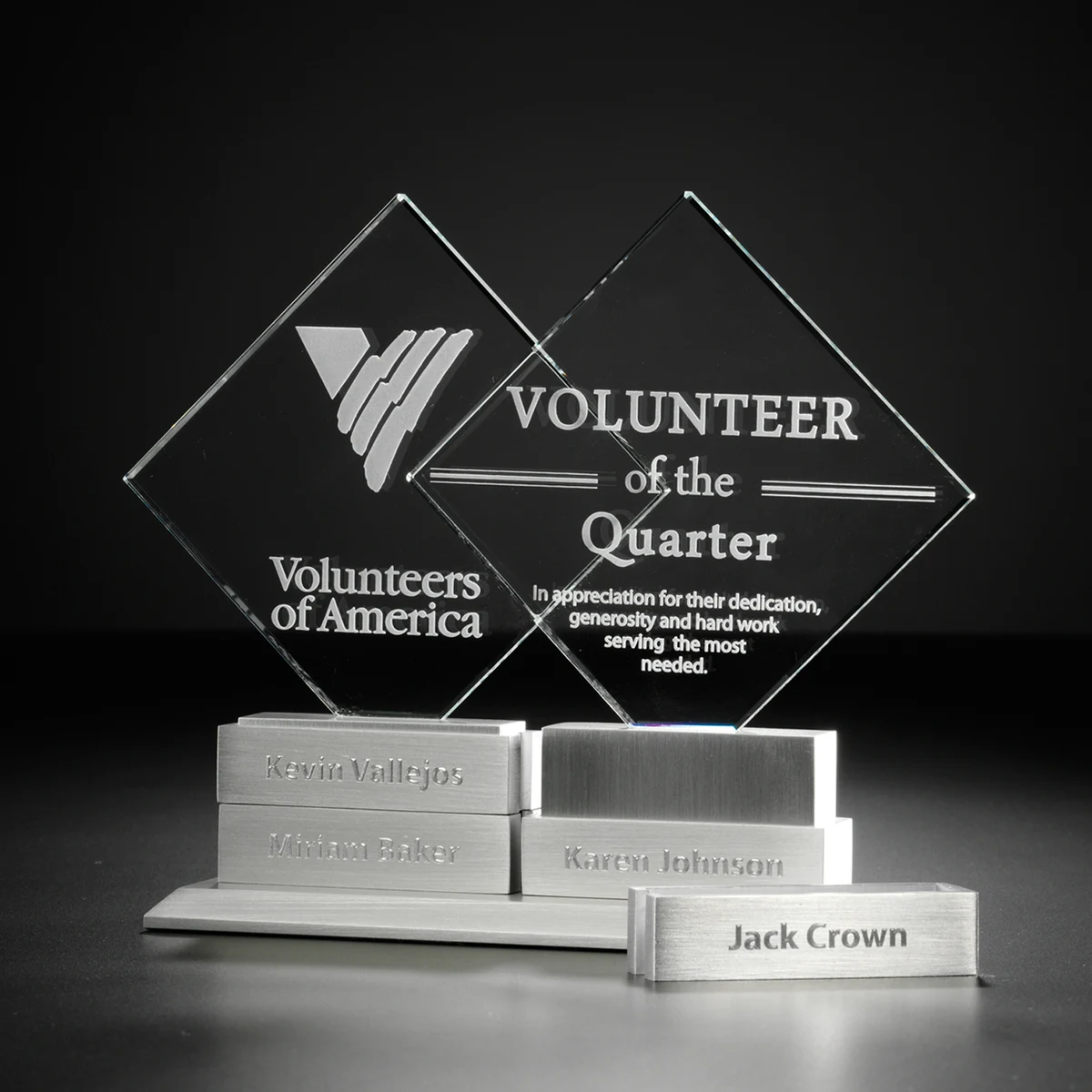 Diamond Tower Award w/4 Bars 1