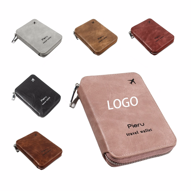 Anti-theft Brush Zipper Passport Bag