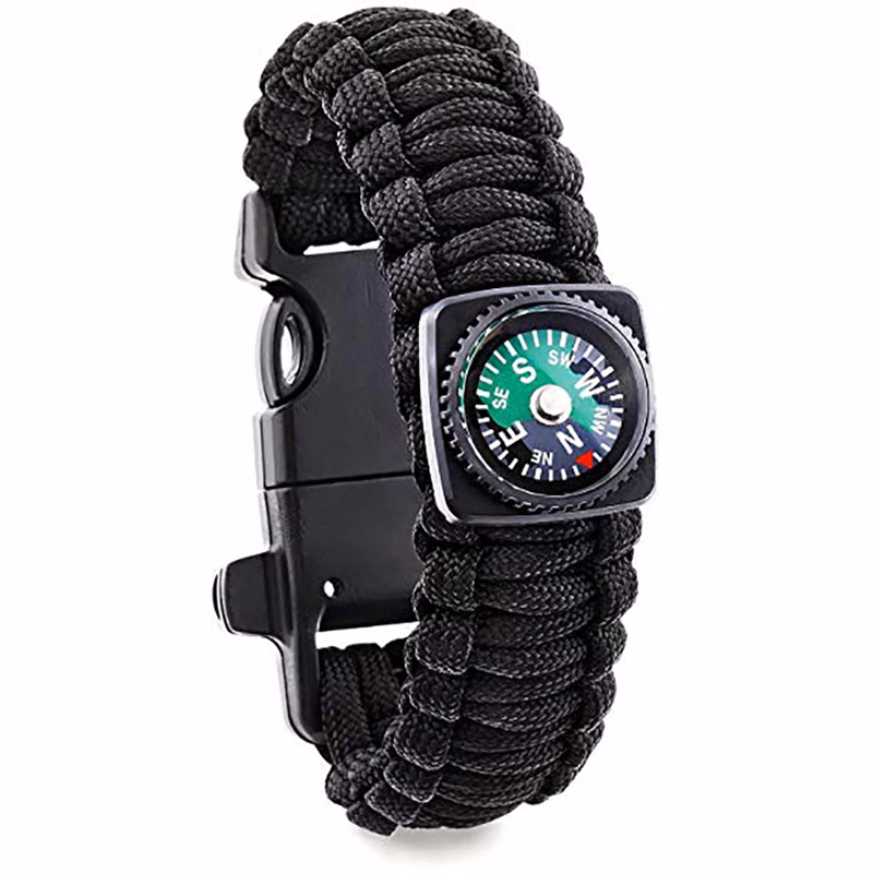 Survival Paracord Bracelet with Compass