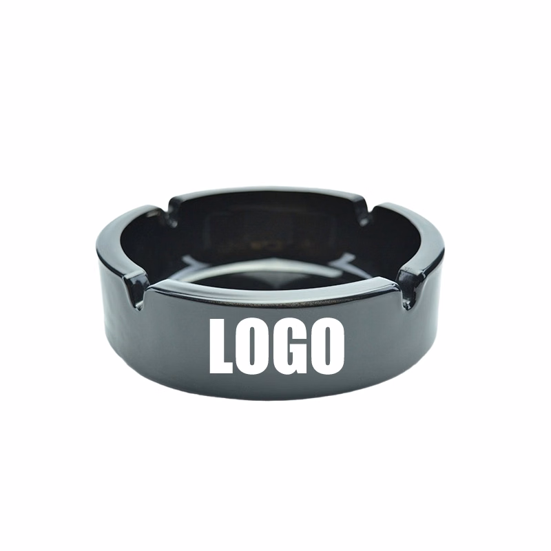 Custom Black Glass Ashtrays for Cigarettes