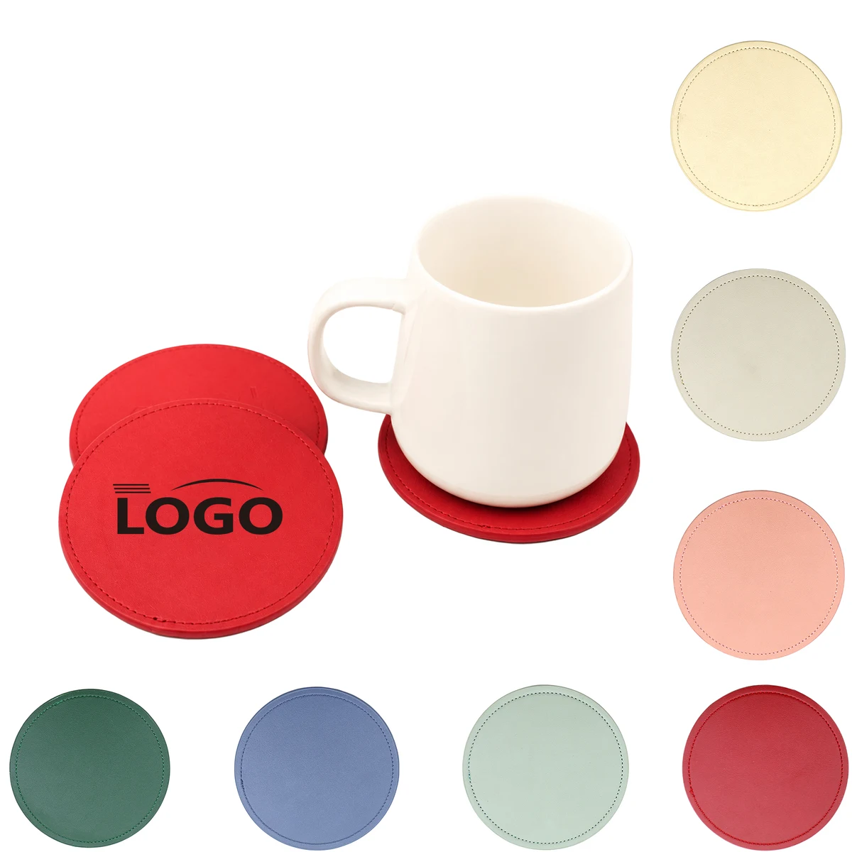 PU Leather Drink Coaster 1