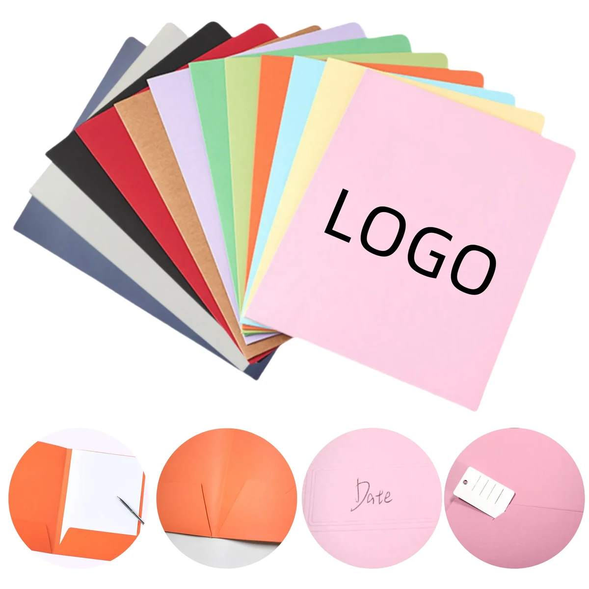 A4 Two-Page Multicolor Office Paper Folder 1