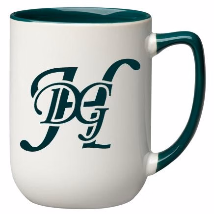 17 oz. Green In and Handle / White Out Arlen Mug