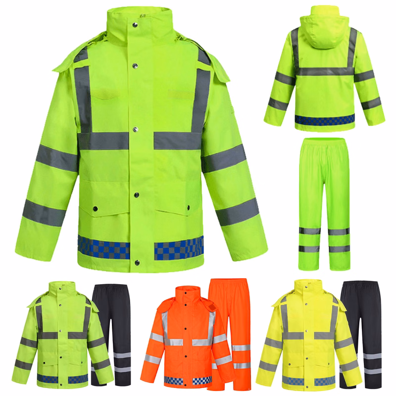 High Visibility Reflective Rainsuit Jacket Pant