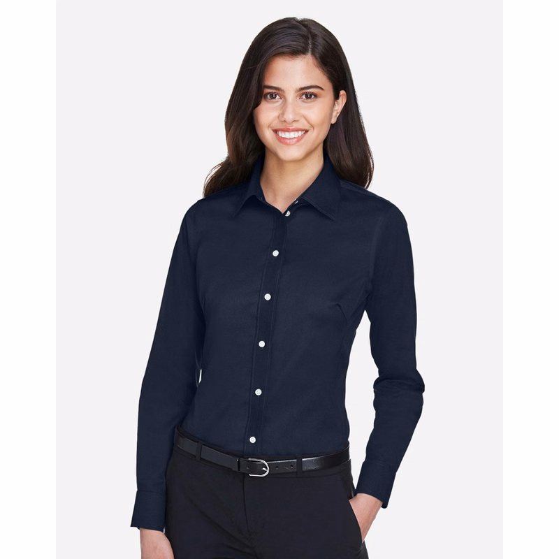 Women's Crown Collection® Solid Stretch Twill Woven Dress Shirt - DG530W