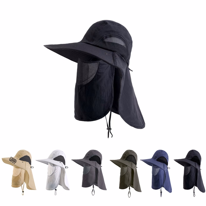 Multi-Functional Sun Protection Hat with Face Cover & Adjustable Brim
