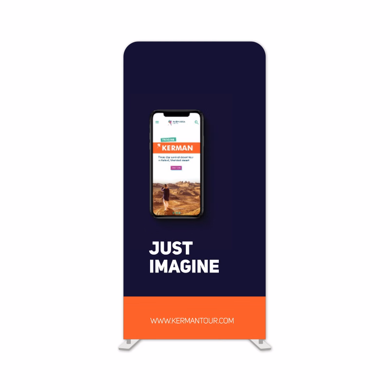 36"w x 89"h Straight Fabric Display - Complete Kit 2 Side Imprint