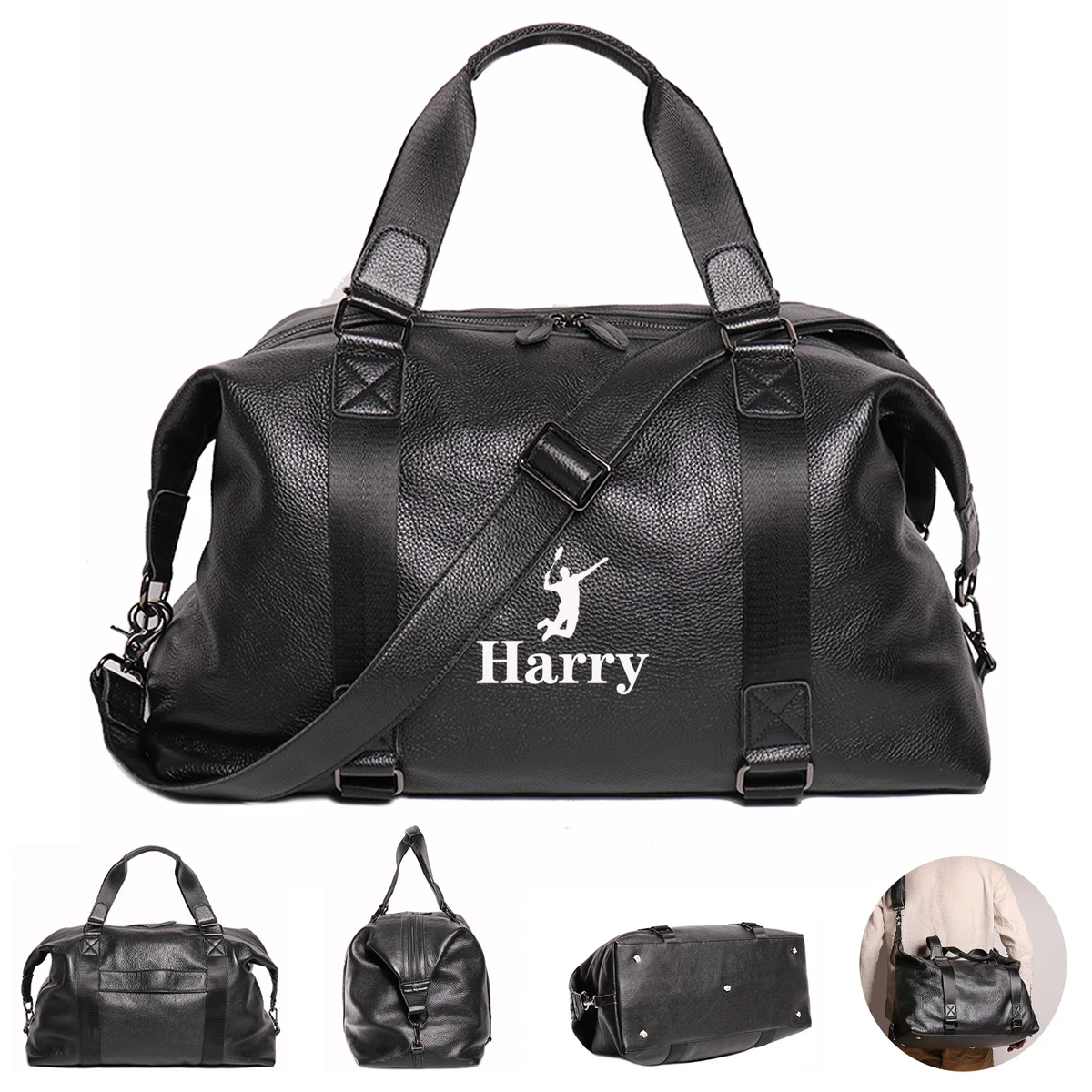Leather Travel Duffel Bag 1