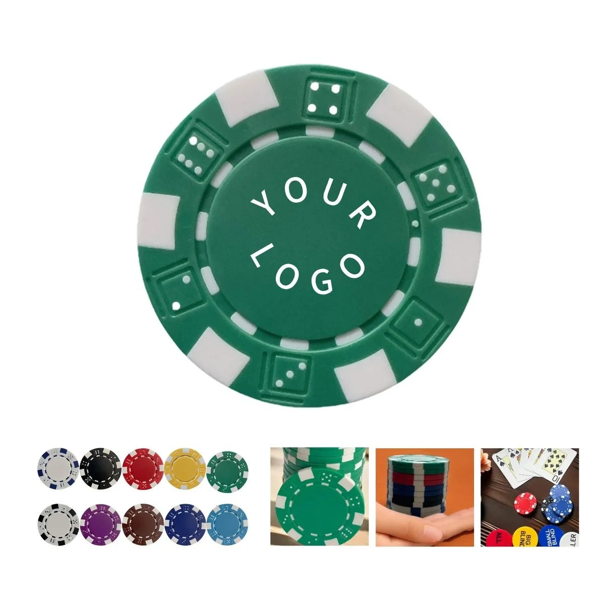 Customizable Poker Chips 1.57 inches for Texas Hold'em, Blackjack, and Events 1