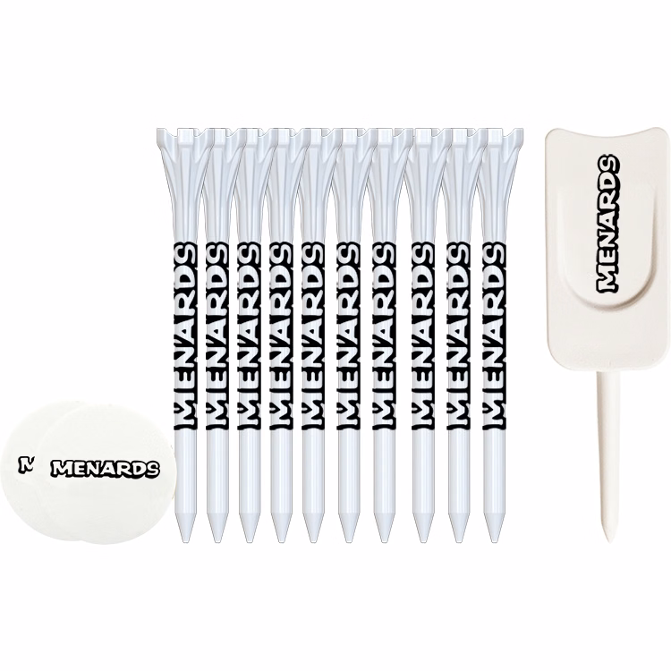 10 Flytee Tees 2-3/4", 2 Ball Markers, 1 Single Prong Plastic Divot Tool
