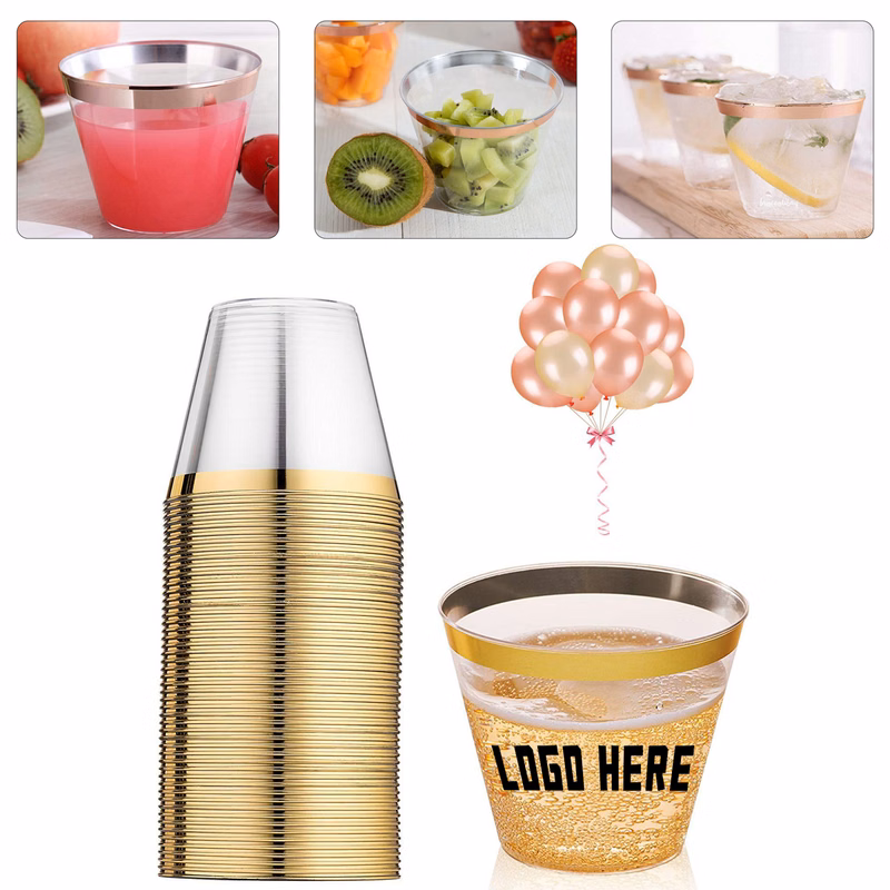 Disposable Clear Plastic Cups - 9 oz