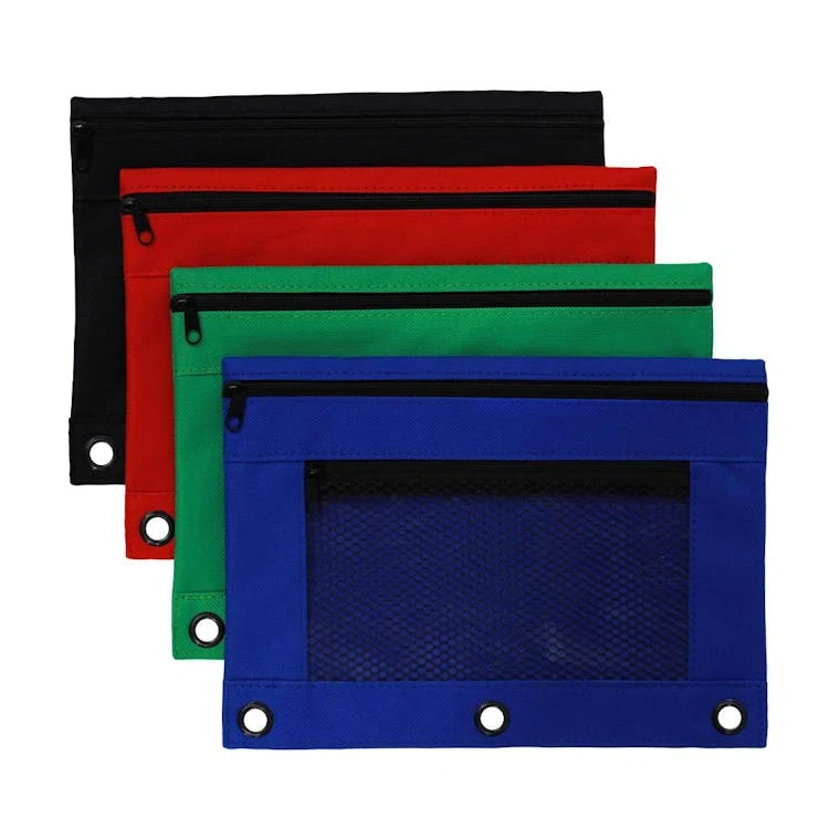 BigBox 3-Ring Reinforced Mesh Pencil Pouches Dual Zipper 1