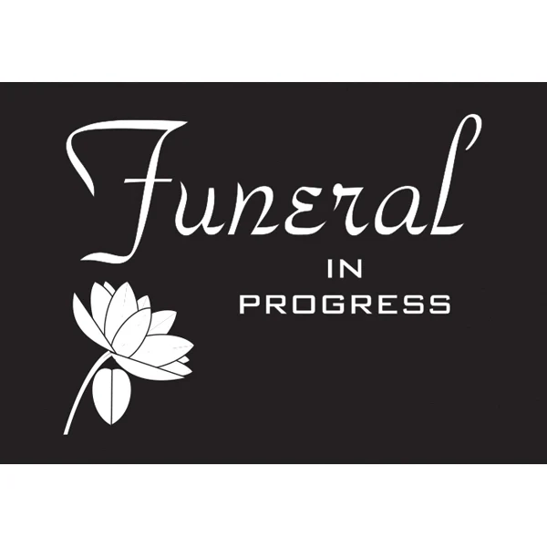 Funeral Car Flags - Black 1