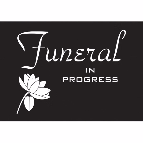 Funeral Car Flags - Black