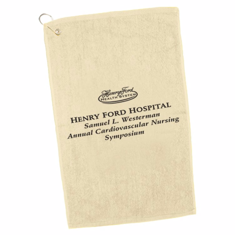 White Hand Towel Hemmed