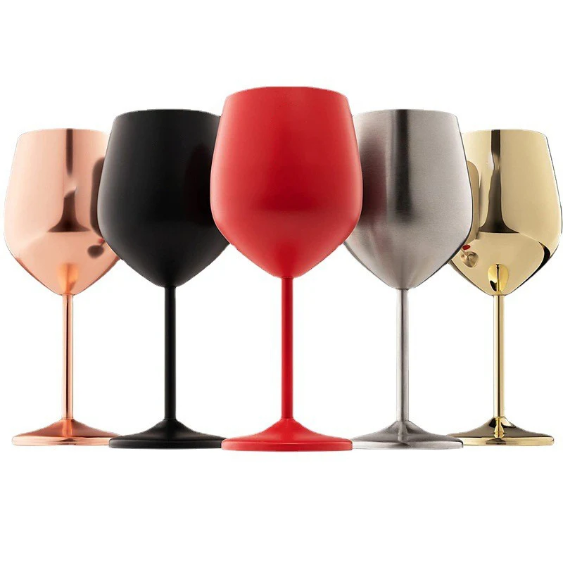 Stainless Steel Wine High Heel Glass 1