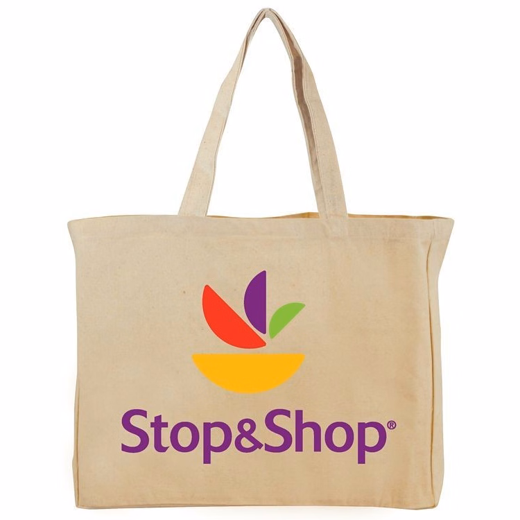 12 Oz. Natural Cotton Canvas Grocery Tote Bag (15"x18"x6")