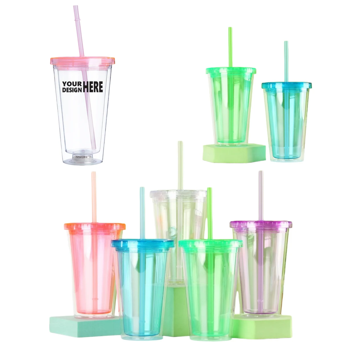 Custom Printed Plastic Sippy Cup 1