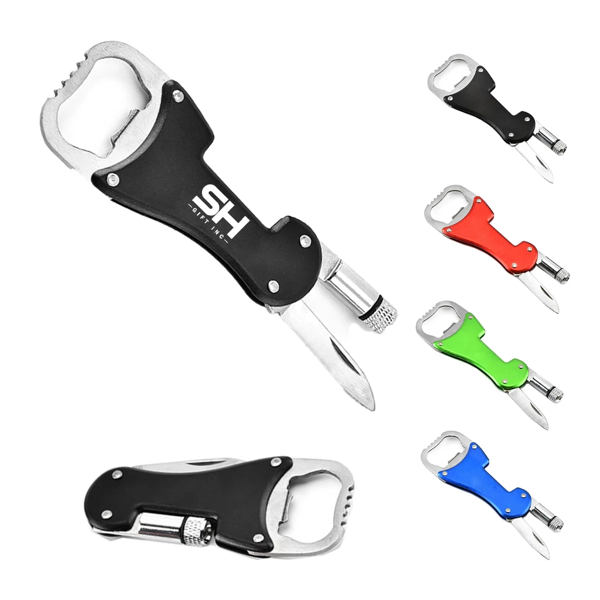 Bottle Opener Folding Knife with LED Light 1
