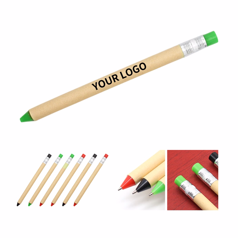 Paper Barrel Click Ballpoint Pen 6.5" Length x 0.47" Width