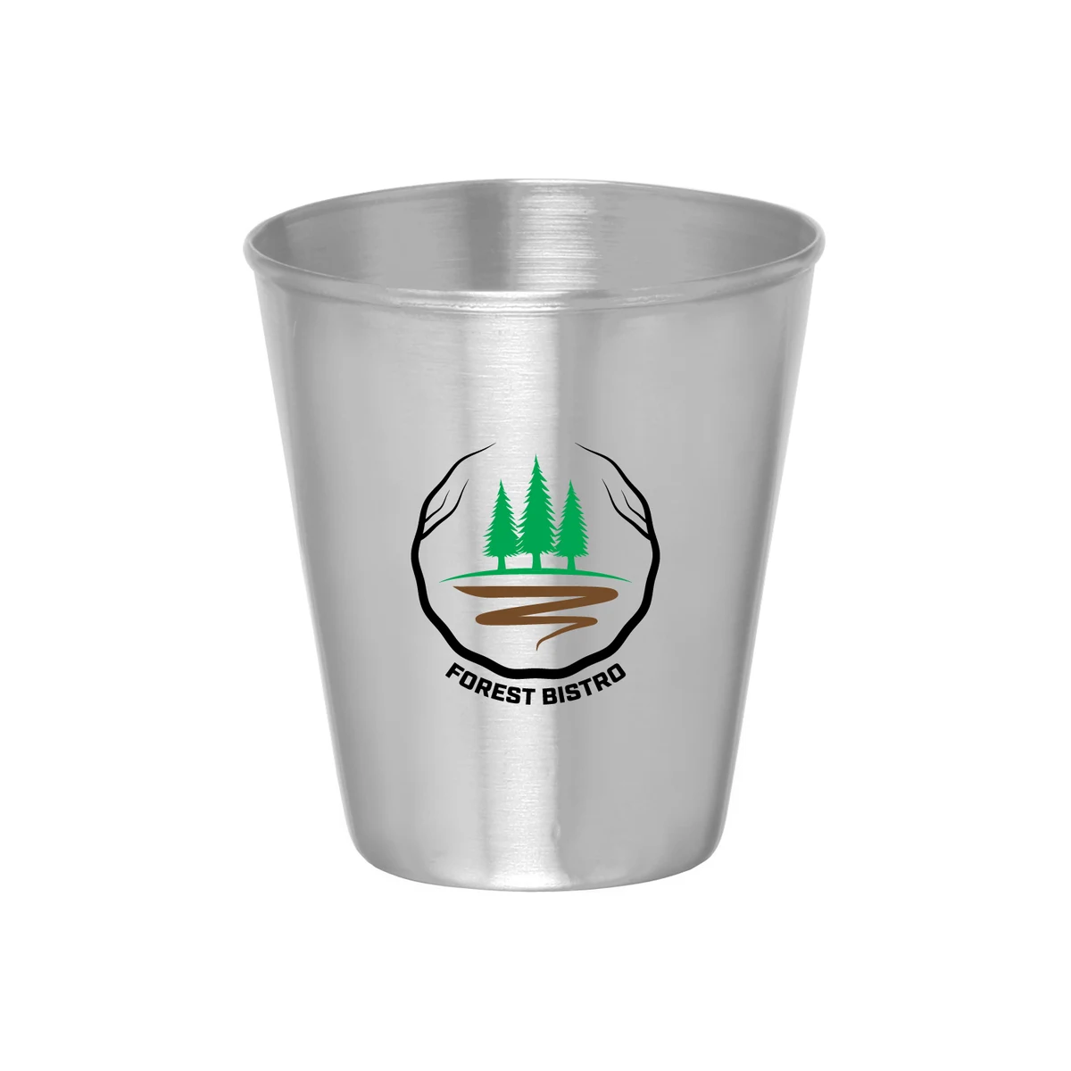 2.5 oz. Metal Shooter Shot Glass (Full Color Imprint) 1