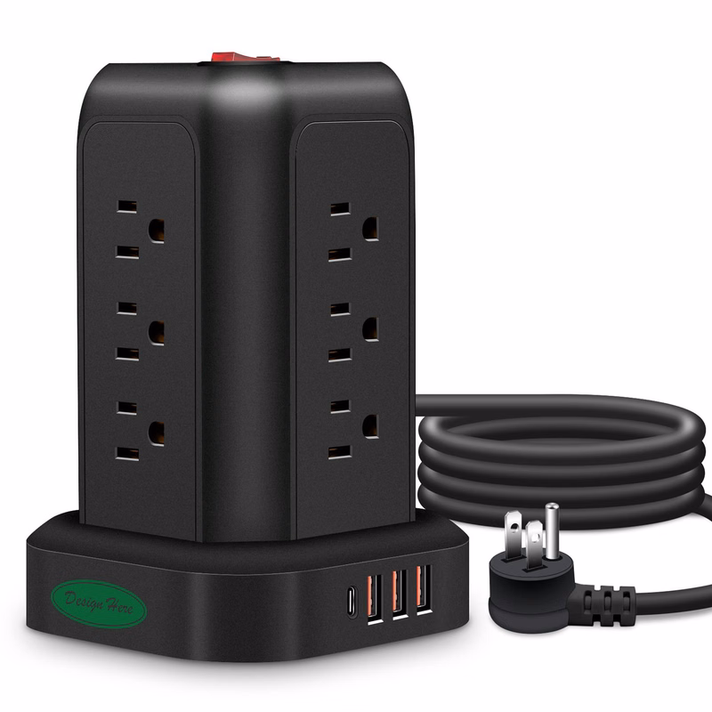 Surge Protector Power Strip with 12 Outlets and 4 USB Ports