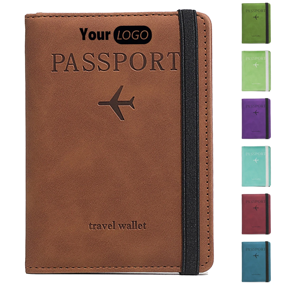 Polyurethane Rfid Leather Passport Holder 1