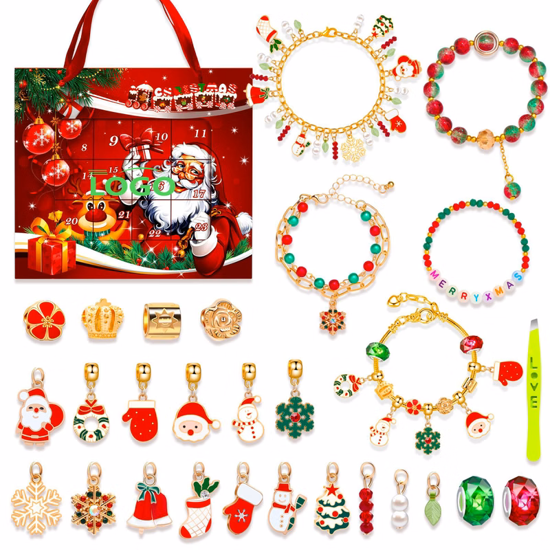 Christmas Charm Bracelet Advent Calendar DIY Jewelry Set