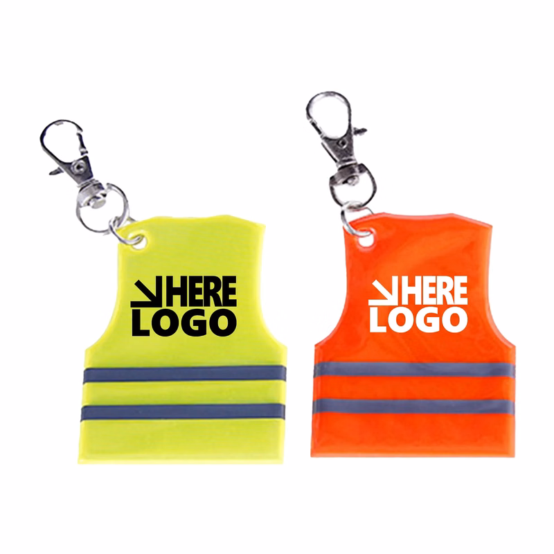 MOQ 20 Reflective Safety Vest Keychain Pendant
