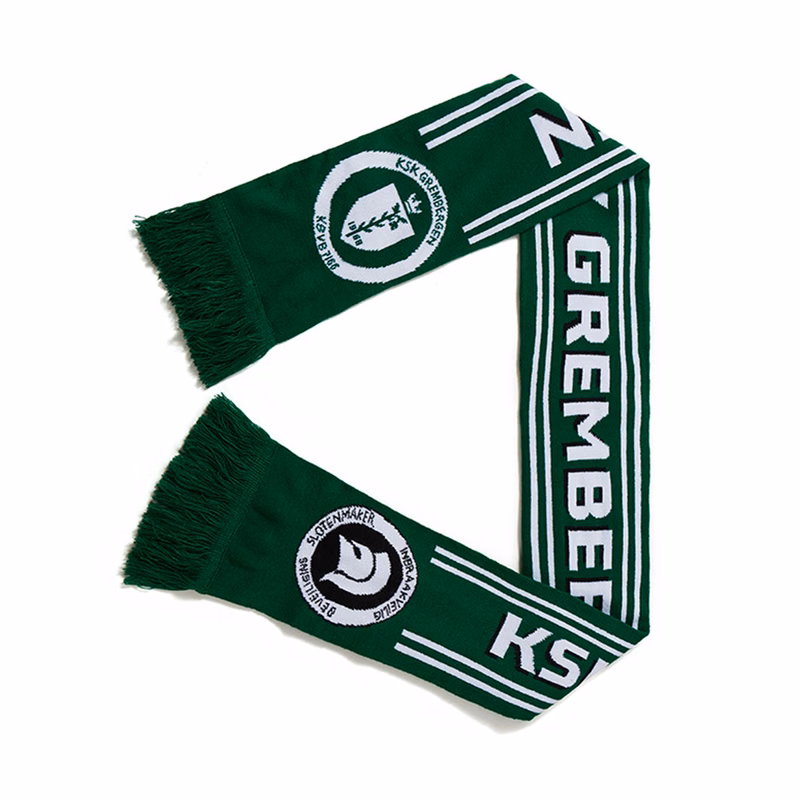 Double-Sided Stadium Knit Scarf With Fringe