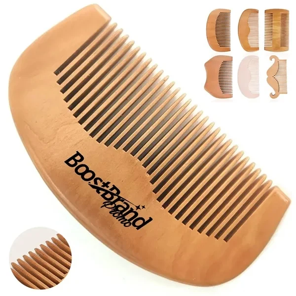 Custom Natural Wooden Hair Comb — Eco-Friendly Personal Care Essential 1