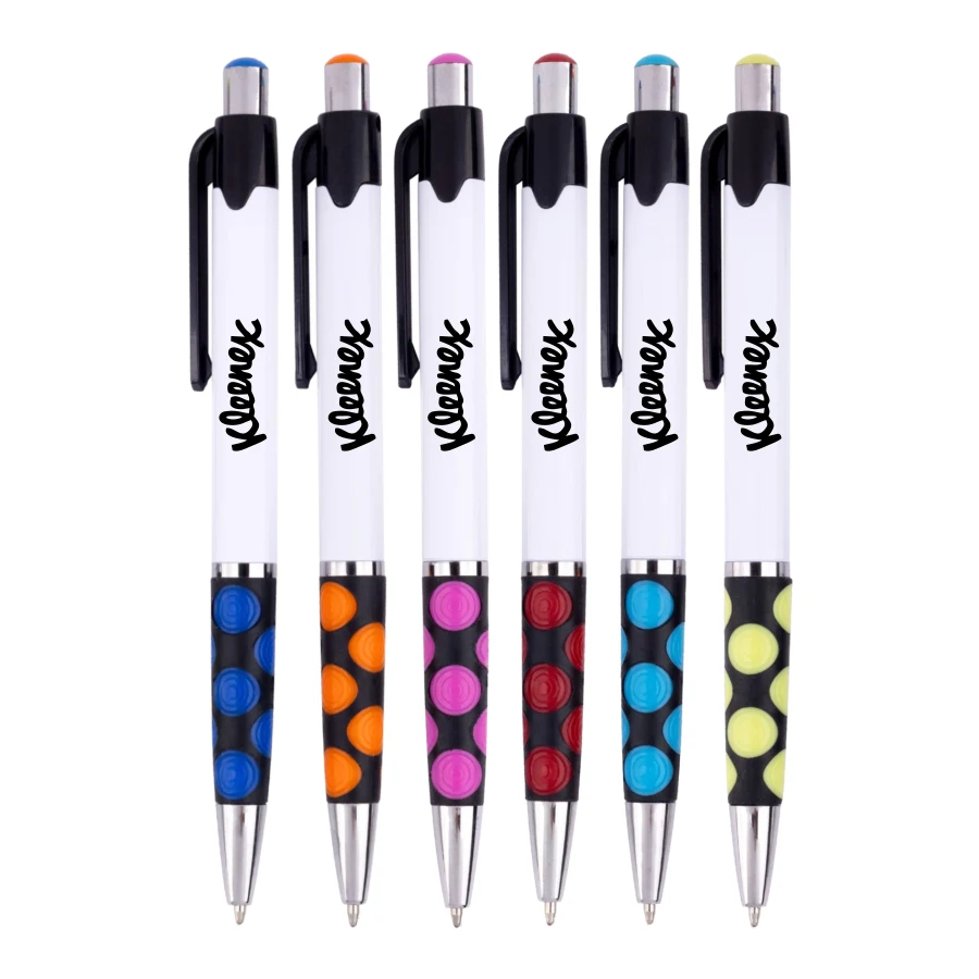 Union Printed - Hive Stylus White Barrels Click Pen 1