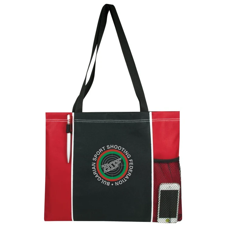 Deluxe Poly Tote Bag, custom tote bag with logo imprint 1